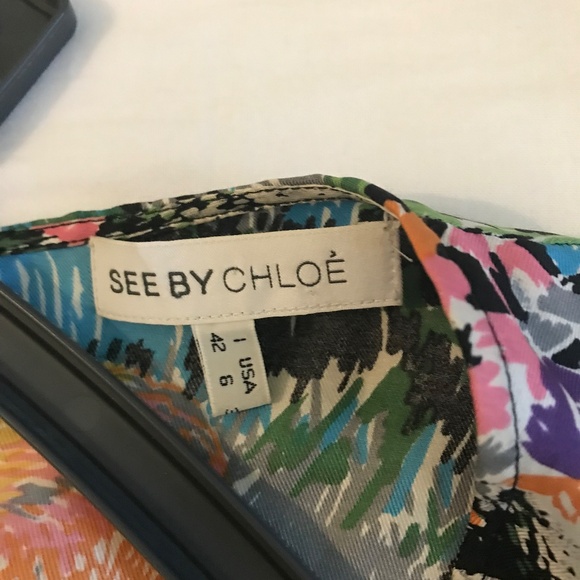 See by Chloe SILK dress Size 6 In excellent condition - Picture 7 of 8